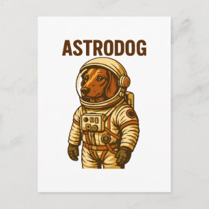 Dachshund Astronaut Wiener Dog Astrodog Feestdagenkaart