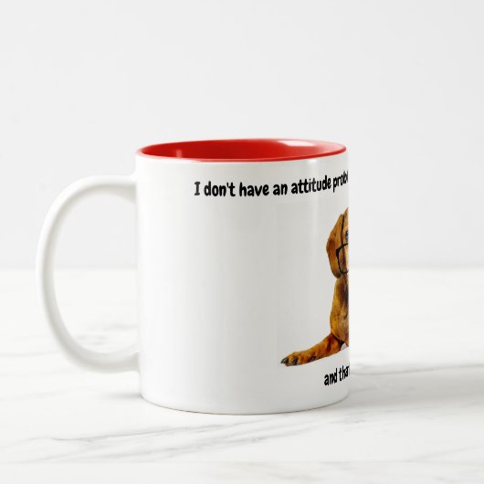 Dachshund Attitude drôle Café Mug (Gauche)