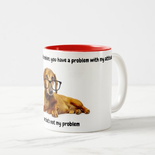 Dachshund Attitude Funny Coffee Mok (Voorkant rechts)