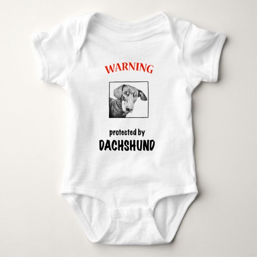 Dachshund Baby Bodysuit (Voorkant)