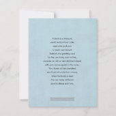 Dachshund Baby shower Boy Invitation Kaart (Achterkant)