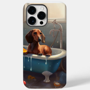Dachshund badtijd plezier  Case-Mate iPhone 14 pro max hoesje