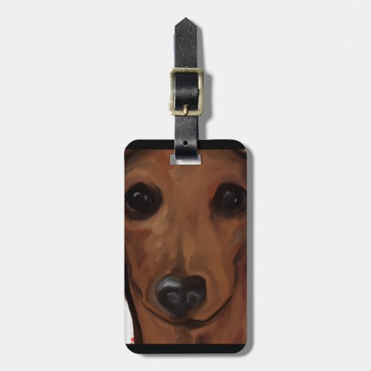 DACHSHUND BAGAGELABEL (Voorkant verticaal)