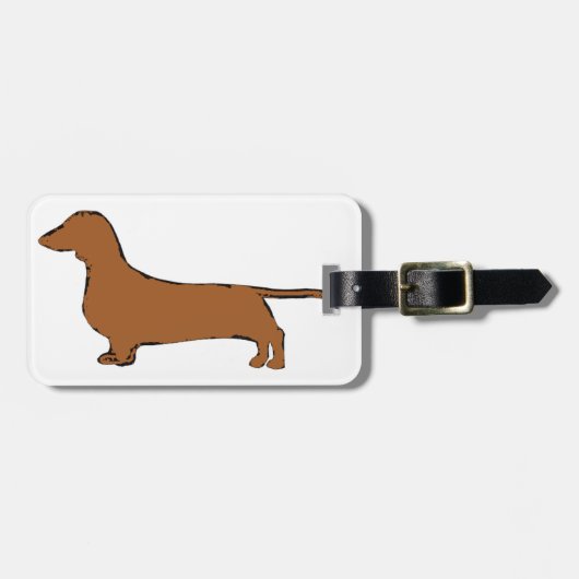 dachshund bagagelabel (Voorkant horizontaal)