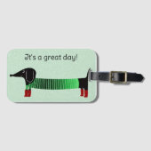 Dachshund bagagelabel (Voorkant (horizontaal))