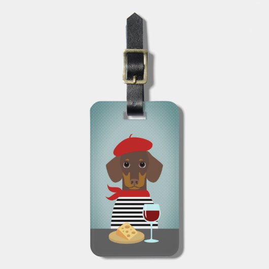 Dachshund Bagagelabels (Voorkant verticaal)
