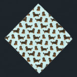 Dachshund Bandana aux cheveux longs<br><div class="desc">Ce design comporte de mignons dachshunds aux cheveux longs. Customisez ce design en sélectionnant une couleur arrière - plan de votre choix.</div>