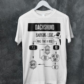 Dachshund Barking Logica Grappige Wiener Hond T-shirt