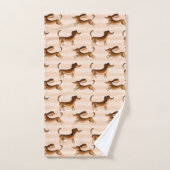 Dachshund Bath Towel Set Bad Handdoek (Handdoek)