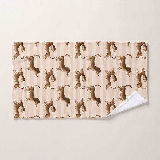 Dachshund Bath Towel Set Bad Handdoek (Handdoek)
