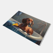 Dachshund Bathtime Fun Deurmat (Schuin)