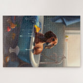 Dachshund Bathtime Fun Legpuzzel (Horizontaal)