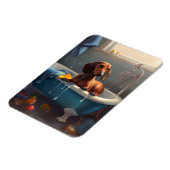 Dachshund Bathtime Fun Magneet (Linkerzijde)