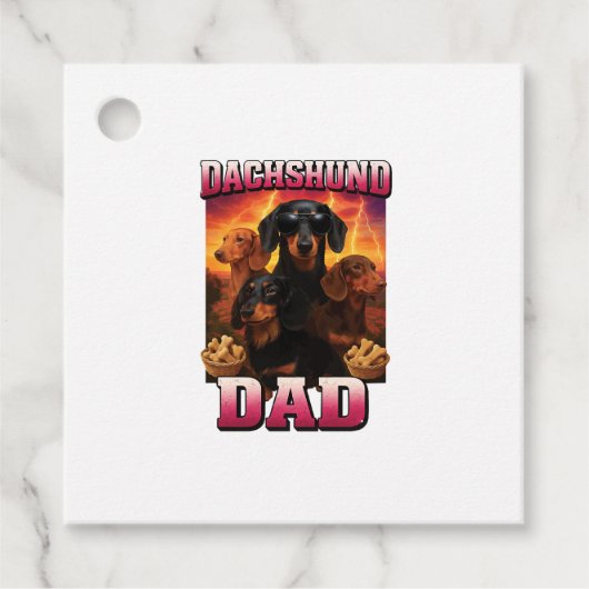 Dachshund   bedankjes labels (Voorkant)