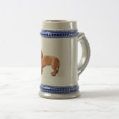 Dachshund Beer Stein Bierpul (Voorkant rechts)