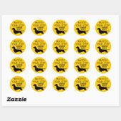Dachshund Bekijk uw stap grappig ontwerp Ronde Sticker (Vel)