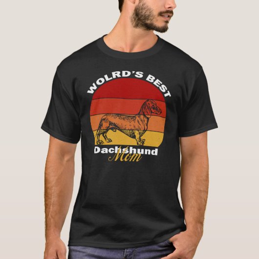 Dachshund - Beste Dachshund Moeder ter Wereld T-shirt (Voorkant)