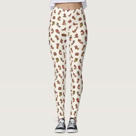 Dachshund Birthday Leggings (Voorkant)