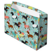 Dachshund Birthday Party Celebration Groot Cadeauzakje (Achterkant Gekanteld)