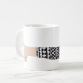 Dachshund Black-kerstkeuken Pattern Koffiemok (Voorkant links)