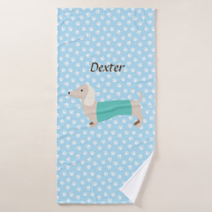 Dachshund bleu serviette