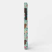 dachshund bloemen mint Case-Mate iPhone case (Achterkant/links)