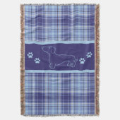 Dachshund Blues Pset Throw Blanket Deken (Voorkant Verticaal)