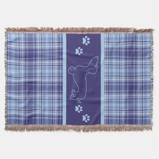Dachshund Blues Pset Throw Blanket Deken (Voorkant)