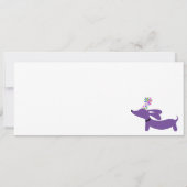 Dachshund Bonne Carte Anniversaire Long (Dos)