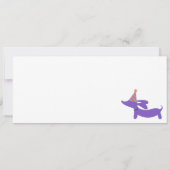 Dachshund Bonne Carte Anniversaire Long (Dos)