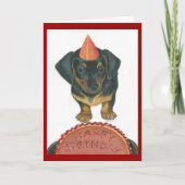 Dachshund Bonne carte d'anniversaire (Devant)