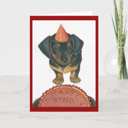Dachshund Bonne carte d'anniversaire (Devant)