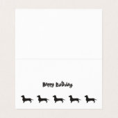 Dachshund Bonne carte d'anniversaire (Inside Unfolded)