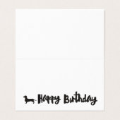 Dachshund Bonne carte d'anniversaire (Outside Unfolded)