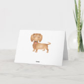 Dachshund Bonne Carte d'Anniversaire - Verset à l' (Dos)