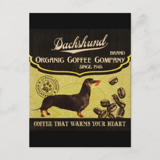Dachshund Brand - Biologische Koffiebedrijf Briefkaart