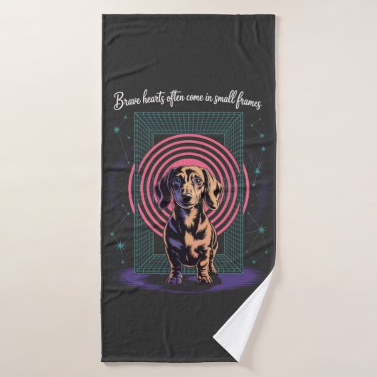 Dachshund Brave Hearts Often Come In Small Frames (Serviette de bain)