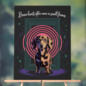 Dachshund Brave Hearts Often Come In Small Frames Acryl Bord (Neutraal)