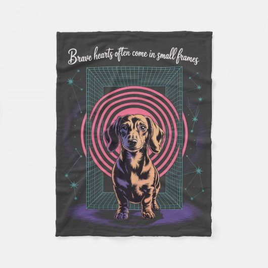Dachshund Brave Hearts Often Come In Small Frames Fleece Deken (Voorkant)