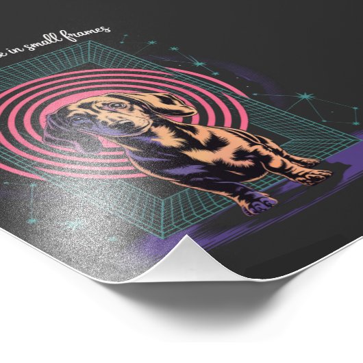 Dachshund Brave Hearts Often Come In Small Frames Foto Afdruk (Hoek)