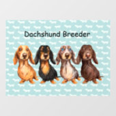 DACHSHUND BREEDER RESCUE WINDOW DECAL (Vel)
