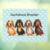DACHSHUND BREEDER RESCUE WINDOW DECAL (Vel 3)