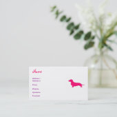 Dachshund Breeder Visitekaartje (Staand voorkant)