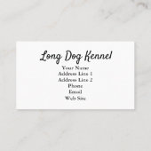 Dachshund Breeder Visitekaartje (Achterkant)