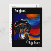 DACHSHUND BRIEFKAART (Voorkant / Achterkant)