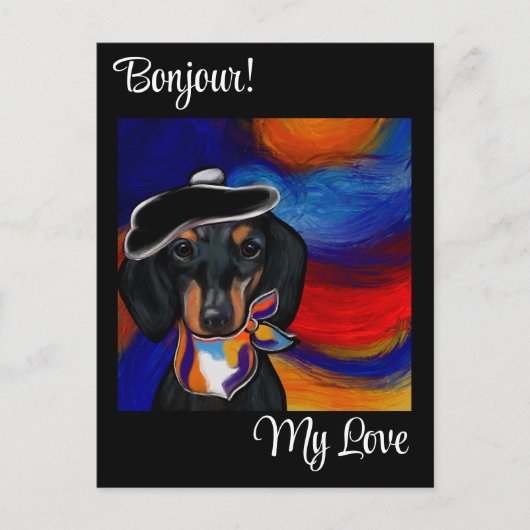 DACHSHUND BRIEFKAART (Voorkant)