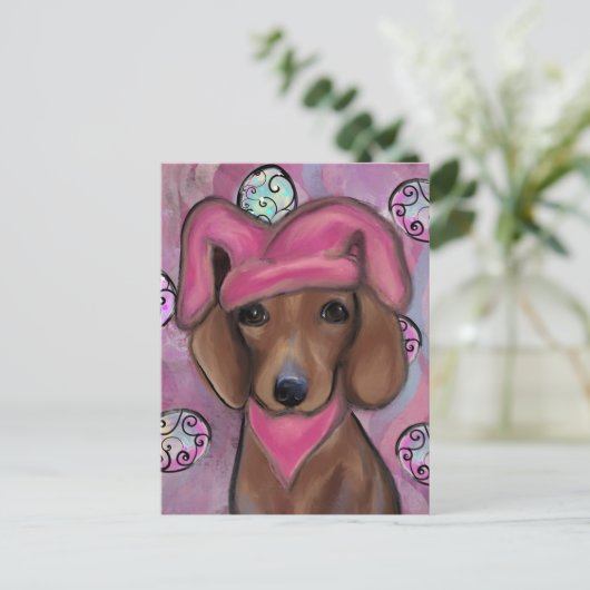 Dachshund Briefkaart (Staand voorkant)