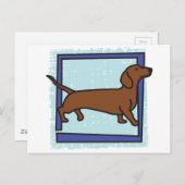 Dachshund Briefkaart (Voorkant / Achterkant)