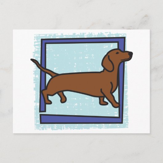 Dachshund Briefkaart (Voorkant)