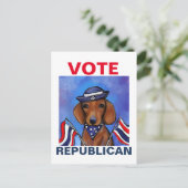 Dachshund Briefkaart (Staand voorkant)